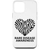 Rare Disease Warrior Gifts for Women and Custodia per iPhone 12 mini Mese di sensibilizzazione sulle malattie rare Zebra febbraio Malattia rara
