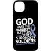 Stomach Cancer Warrior Gifts for Women a Custodia per iPhone 14 Plus Consapevolezza del cancro allo stomaco Pervinca Novembre Cancro allo stomaco