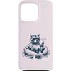 Atmosfera estiva trash panda divertente Custodia per iPhone 13 Pro Fantastico cocktail estivo in piscina con procione, sole