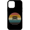 A & E C Custodia per iPhone 12 mini Retro Vintage Tramonto 4x4 Auto Off Road Wave