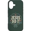 Grace And Glory Studio Custodia per iPhone 17 Jesus Did It Christian Faith Fiocco floreale