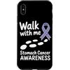 Stomach Cancer Warrior Gifts for Women a Custodia per iPhone XS Max Consapevolezza del cancro allo stomaco Pervinca Novembre Cancro allo stomaco