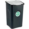 Stefanplast Pattumiera Ecogreen Nero/Bianco 37x37x56hcm di Stefanplast