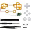 ZEZEFUFU Aggiornamento 6 Illuminato D-Pad Analogico Thumbsticks Button LED Kit per Sony per PS4 Controller