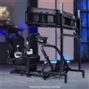 Dardoo Cockpit di Racing Sim con Triple Monitor Stand e Sedile Nero per G920