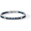 COMETE GIOIELLI Bracciale da Uomo di Comete della Collezione Ceramik. Bracciale in Acciaio con Pvd rosè, Ceramica Blu e zirconi Bianchi. La referenza è: UBR 1249.
