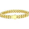 Richsteel Bracciale Uomo Catena Cubana Larghezza 5/7/9/12 MM Accaio Inossidabile 316L Impermeabile Antiallergico Comoda Fibbia di Collegamento 19/21/23 CM Regalo Rgazzo Padre Compleanno