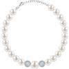 Bluespirit B-Classic Bracciale Donna in Argento 925%, perle coltivate, Idee Regalo - P.25C905005200