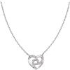 Amen Collana Cuore in Argento con Zirconi