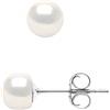 PEARLS & COLORS - Orecchini Vere Perle di Coltura di Acqua Dolce - Qualità AAA+ - COLORE BIANCO NATURALE - Argento 925 - Gioiello da Donna