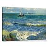 1art1 Vincent Van Gogh Poster Stampa Artistica su Tela Il Mare A Saintes-Maries-de-la-Mer, 1888 Quadro da Parete sulla Barella | Murale XXL | Immagine 120x80 cm