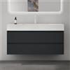Mai & Mai Mobile Bagno Sospeso 120x48x63cm Antracite Opaco, Lavabo Bianco | Mobile da Bagno con Cassetto Soft-Close Include Lavabo Bianco 120cm
