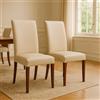 S.I.S.A. di G.&G. srl con socio unico SISA srl, Set di 2 Sedie Sala Da Pranzo Imbottite, Sedie Cucina, Sedia Modello Denver, Colore Beige Gamba Noce, Materiale Ecopelle, 100x47x46 cm, Arredamento Casa, Sedie Cucina Moderna