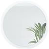 Vladon Specchio Globe 80 cm, Specchio da Parete Rotondo Decorativo per Corridoio e Soggiorno con Cornice in MDF in Bianco Opaco