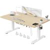 Devoko Scrivania Regolabile in Altezza 140 x 80 cm, Scrivania da Ufficio con Sistemi Anti-Collisione e Funzione di Memoria, Tavolo didattico Ergonomica Elettrica, Rovere