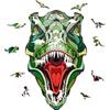 NICE-IDEA Puzzle in legno colorato - T-Rex 24,4 x 40 cm