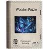 Epee Puzzle in legno Farfalla fluorescente A4