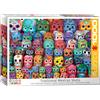 Empireposter puzzle da 1000 pezzi - Puzzle - Teschi messicani tradizionali per il Día de Muertos + cornice in alluminio per puzzle da 1000 pezzi