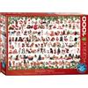 Empireposter puzzle da 1000 pezzi - Puzzle - gioia natalizia con cani + cornice in alluminio per puzzle da 1000 pezzi