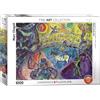 Empireposter puzzle da 1000 pezzi - Puzzle - Marc Chagall - Il cavallo del circo + cornice in alluminio per puzzle da 1000 pezzi