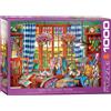 Empireposter puzzle da 1000 pezzi - Puzzle - La colorata stanza del cucito + cornice in alluminio per puzzle da 1000 pezzi