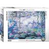 Empireposter puzzle da 1000 pezzi - Puzzle - Ninfee di Claude Monet + set di 3 accessori per puzzle DeLuxe