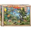 Empireposter puzzle da 1000 pezzi - Puzzle - Mondo colorato di uccelli + cornice in alluminio per puzzle da 1000 pezzi