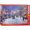 Empireposter puzzle da 1000 pezzi - Puzzle - Vigilia di Natale a Parigi + Cornice in alluminio per puzzle da 1000 pezzi