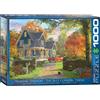 Empireposter puzzle da 1000 pezzi - Puzzle - La romantica casa di campagna blu di Dominic Davison + Cornice in alluminio per puzzle da 1000 pezzi