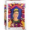 Empireposter puzzle da 1000 pezzi - Puzzle - Autoritratto di Frida Kahlo con uccelli + set di 3 accessori per puzzle