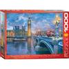 Empireposter puzzle da 1000 pezzi - Puzzle - Vigilia di Natale a Londra + cornice in alluminio per puzzle da 1000 pezzi