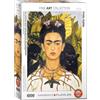Empireposter puzzle da 1000 pezzi - Puzzle - Autoritratto di Frida Kahlo + cornice in alluminio per puzzle da 1000 pezzi