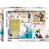 Empireposter puzzle da 1000 pezzi - Puzzle - Banksy Collage + Puzzle cornice in alluminio per 1000 pezzi
