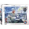 Empireposter puzzle da 1000 pezzi - Puzzle - Veduta di Parigi di Marc Chagall + Set di 3 accessori per puzzle