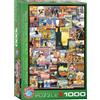 Empireposter puzzle da 1000 pezzi - Puzzle - Vintage Travel Advertising Art Deco + Puzzle Telaio in alluminio per 1000 pezzi