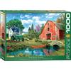 Empireposter puzzle da 1000 pezzi - Puzzle - Il fienile rosso di Dominic Davison + Cornice in alluminio per puzzle da 1000 pezzi