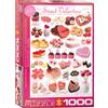 Empireposter puzzle da 1000 pezzi - Puzzle - Dolci dolcetti di San Valentino + cornice in alluminio per puzzle da 1000 pezzi