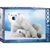 Empireposter puzzle da 1000 pezzi - Puzzle - Mamma orso polare con bambino che dorme + set di 3 accessori per puzzle DeLuxe