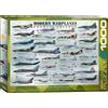 Empireposter puzzle da 1000 pezzi - Puzzle - Aerei da combattimento moderni + Cornice in alluminio per puzzle da 1000 pezzi