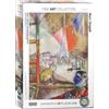 Empireposter puzzle da 1000 pezzi - Puzzle - Marc Chagall - Parigi attraverso la finestra + cornice in alluminio per puzzle da 1000 pezzi