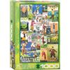 Empireposter puzzle da 1000 pezzi - Puzzle - Poster pubblicitario vintage del golf + set di 3 accessori per puzzle