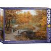 Empireposter puzzle da 1000 pezzi - Puzzle - Il ponte nel parco autunnale + cornice in alluminio per 1000 pezzi