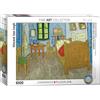 Empireposter puzzle da 1000 pezzi - Puzzle - La camera da letto di Vincent ad Arles di Van Gogh + set di 3 accessori per puzzle DeLuxe