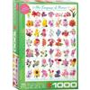 Empireposter puzzle da 1000 pezzi - Puzzle - Dillo nel linguaggio dei fiori + set di 3 accessori per puzzle DeLuxe