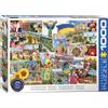 Empireposter puzzle da 1000 pezzi - Puzzle - Ucraina - Globetrotter + Puzzle Cornice in alluminio per 1000 pezzi