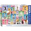 Empireposter puzzle da 1000 pezzi - Puzzle - Cani da yoga + cornice in alluminio per 1000 pezzi