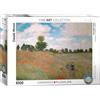 Empireposter puzzle da 1000 pezzi - Puzzle - Campo di papaveri vicino ad Argenteuil di Claude Monet + set di 3 accessori per puzzle DeLuxe