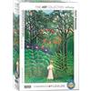 Empireposter puzzle da 1000 pezzi - Puzzle - Henri Rousseau - Donna nella giungla + set di 3 accessori per puzzle
