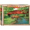 Empireposter puzzle da 1000 pezzi - Puzzle - Weirs - Cavalli al ponte + Puzzle cornice in alluminio per 1000 pezzi