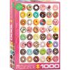 Empireposter puzzle da 1000 pezzi - Puzzle - Ciambelle - Collezione di dolci + Cornice in alluminio per puzzle da 1000 pezzi